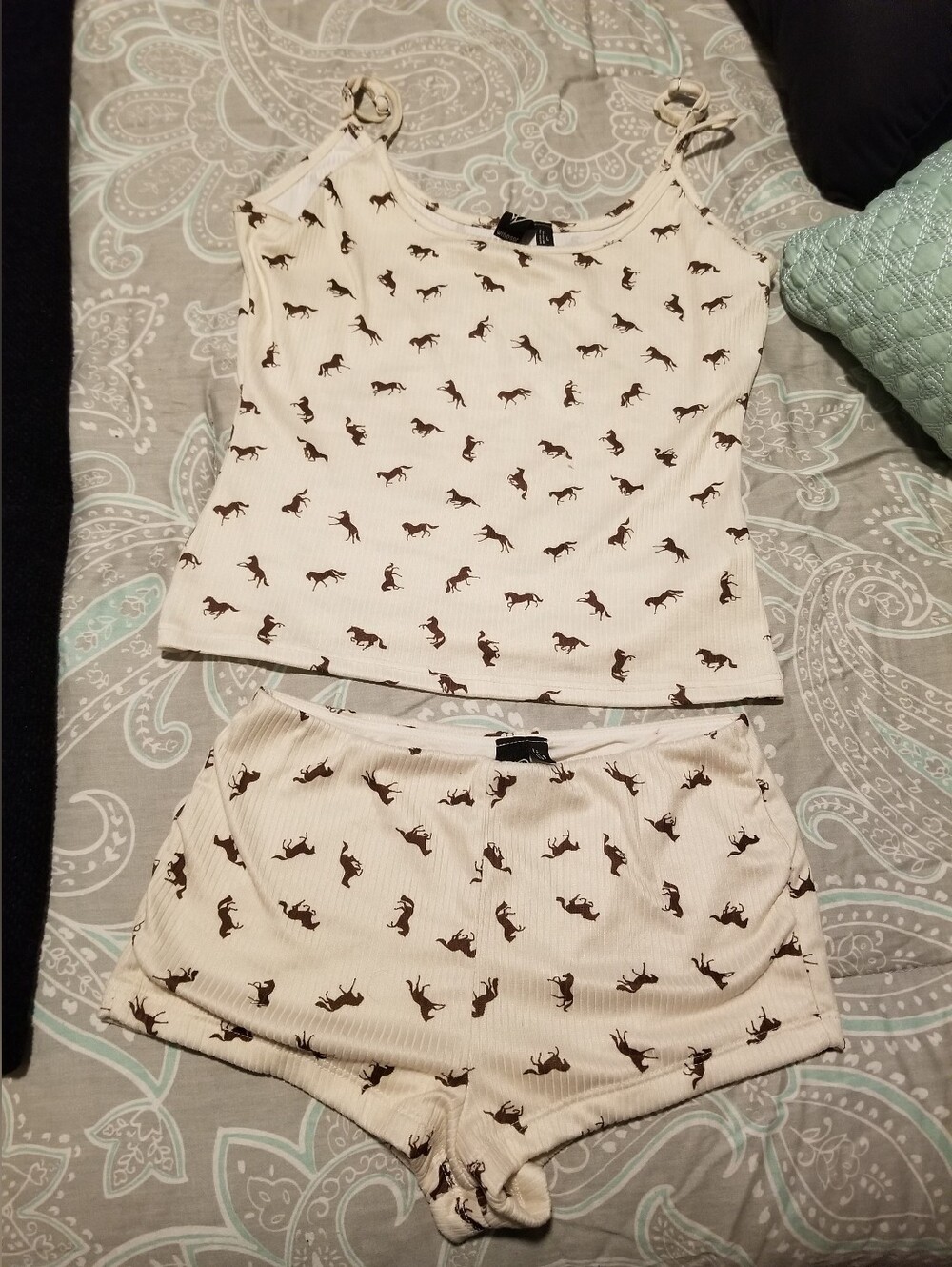 Horse Design 2 Piece PJ'S Top/Short Bottoms